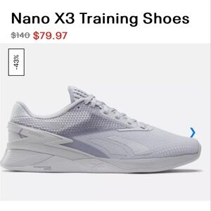 NWT Reebok Nano X3 Training Sneakers